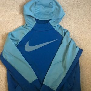 Blue Nike hooded sweatshirt